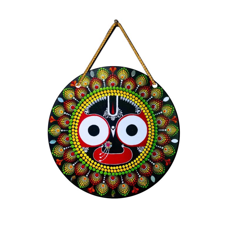 Lord Jagannath Wall Hanging For Home & Pooja Room Decoration | Wooden Decorative Items | Modern Painting